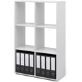 En plastique bibliotheque gris clair design moderne