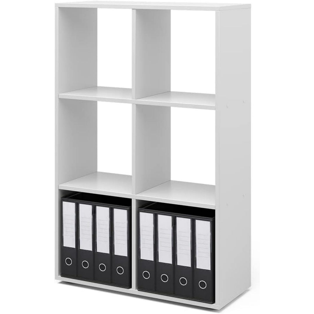 En plastique bibliotheque gris clair design moderne