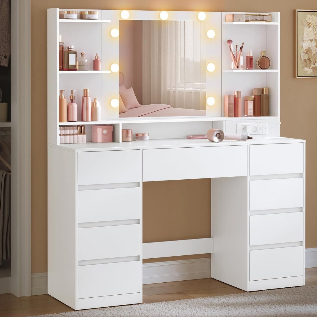Coiffeuse 40 x 107 x 144 cm gris clair