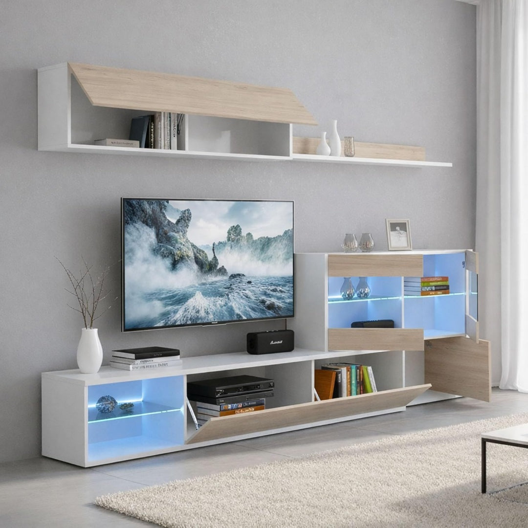 Ensemble de meubles gris 41 x 260 x 180 cm