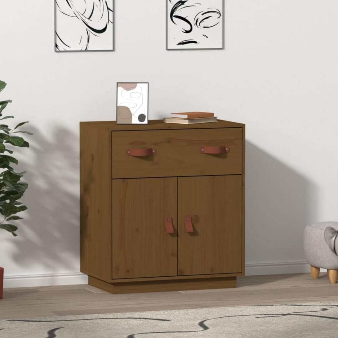 Petit buffet en bois massif et bois de pin