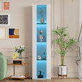 Vitrine beige finition soignee 40 x 29 x 170 cm