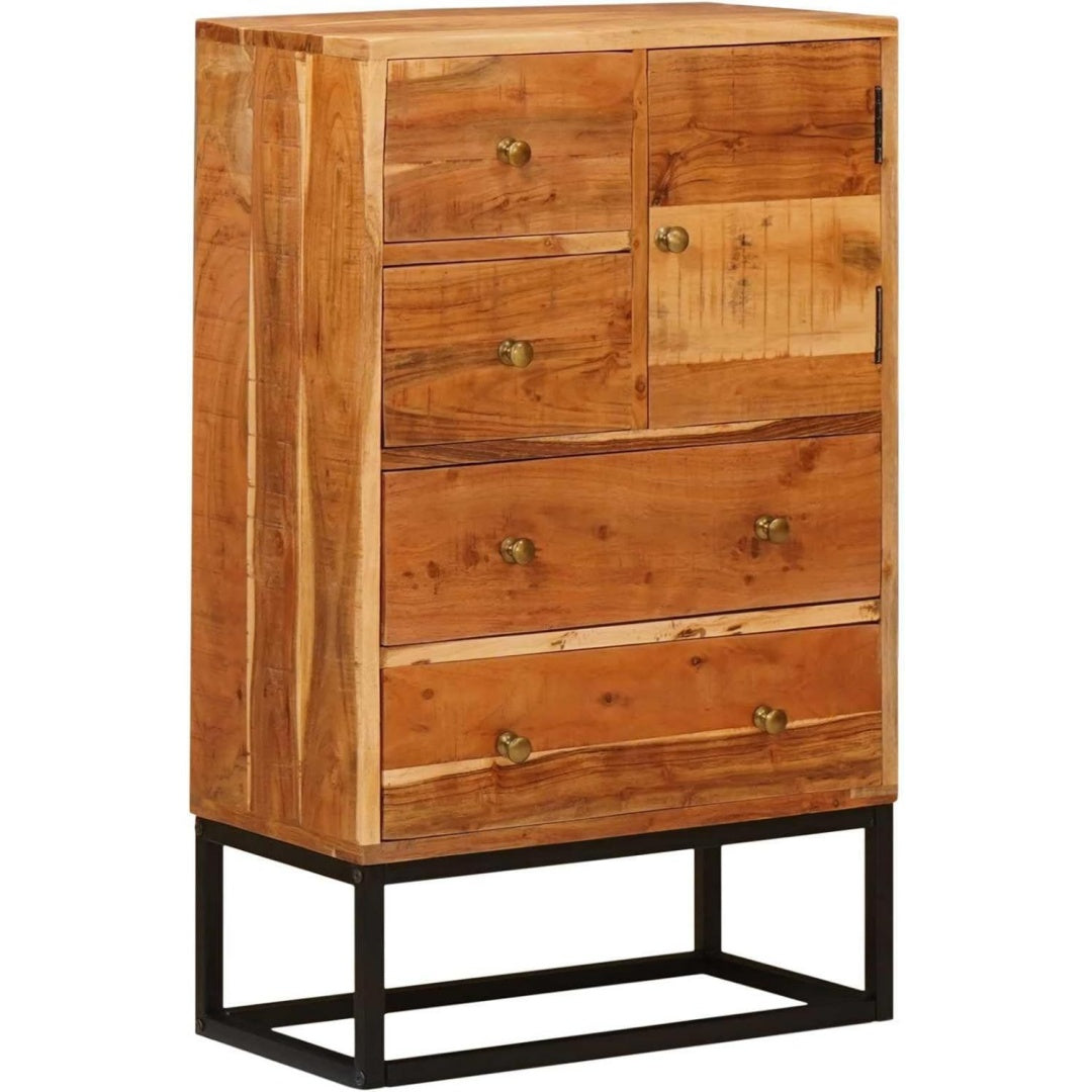 Commode design moderne marron 55 x 30 x 90 cm