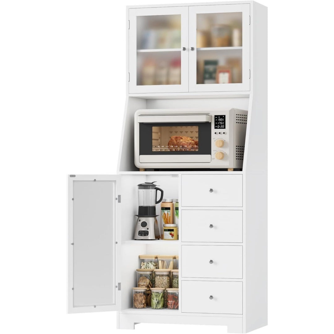 En bois d'ingenierie rangement colonne gris clair avec 4 tiroirs