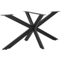 Table gris fonce en acier 98 x 58 x 43 cm