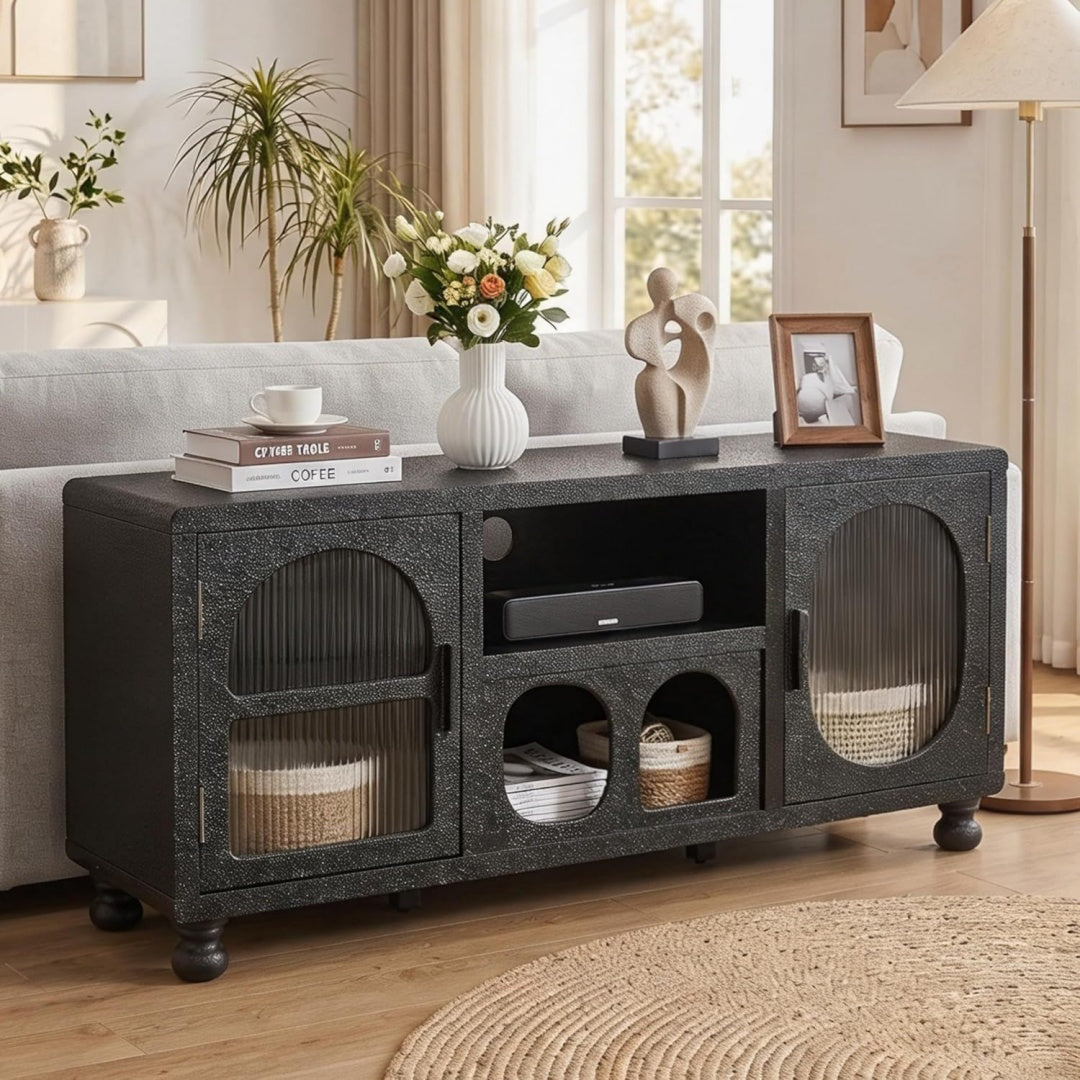 Buffet en verre marron 37 x 120 x 56 cm