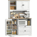 Enfilade style contemporain en bois ingenierie gris clair a 3 portes