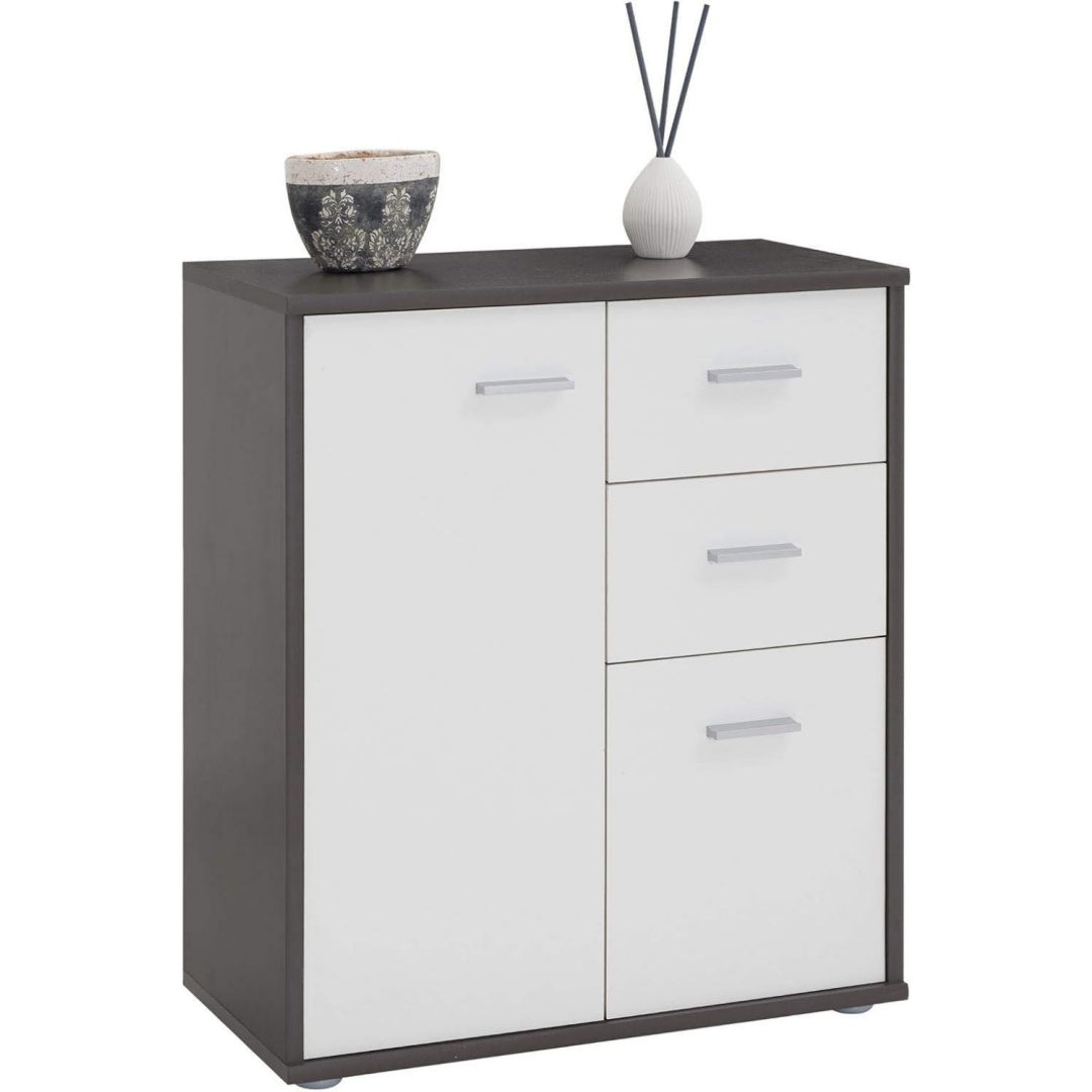 Meuble de rangement gris clair contemporain 60 x 70 x 30 cm