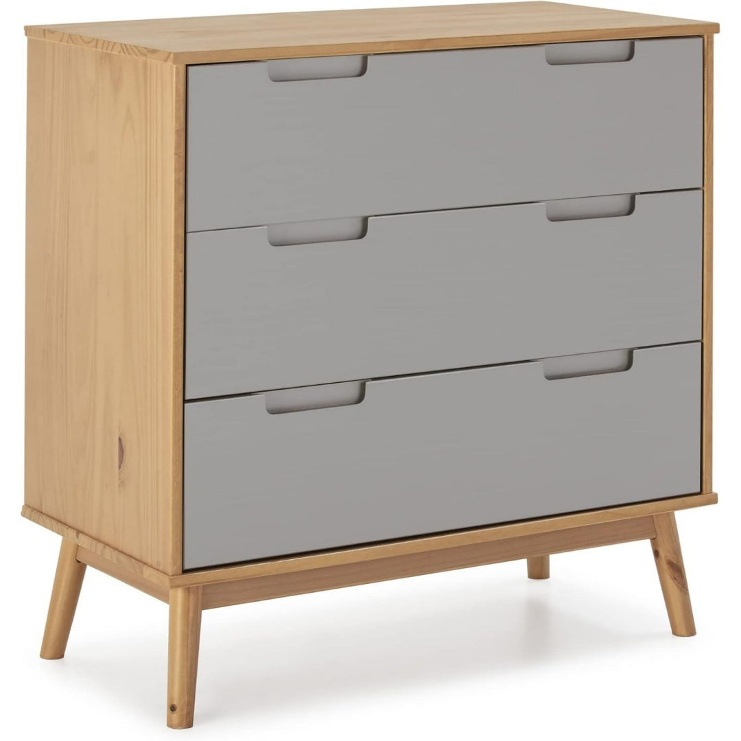 Chiffonnier Grise 3 tiroirs moderne