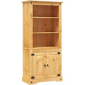 etagere bibliotheque orange avec portes vitrees, 40 x 80 x 170 cm