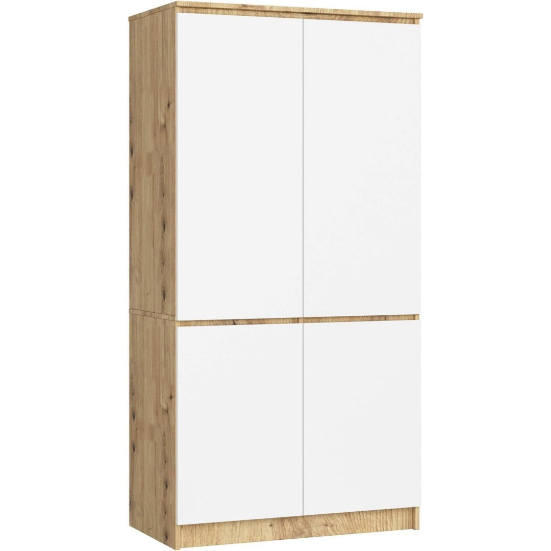 Armoire en chene et metal avec 4 portes