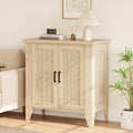 Meuble de rangement aux lignes contemporain beige