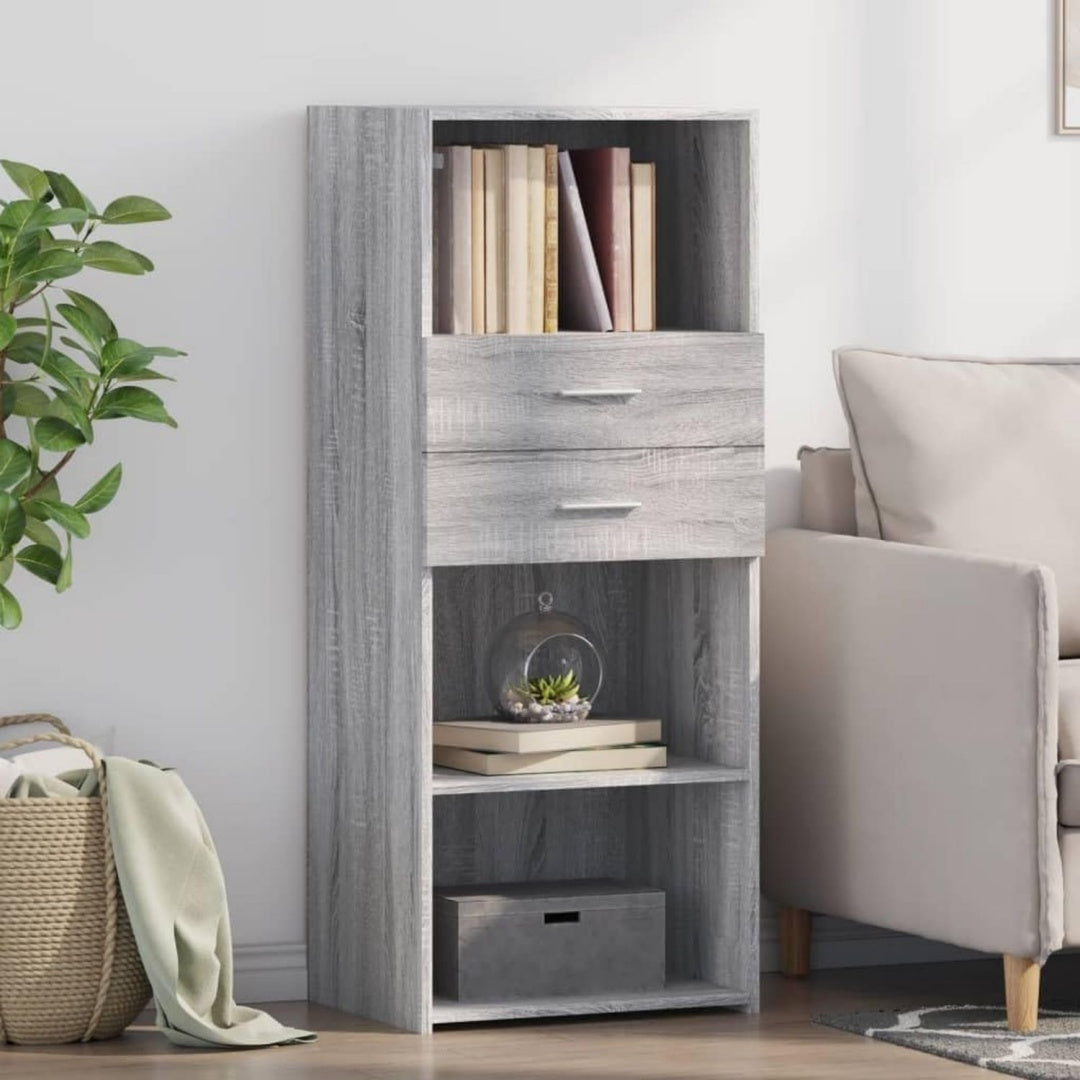 Buffet gris astucieux installation murale 50 x 42.5 x 124 cm