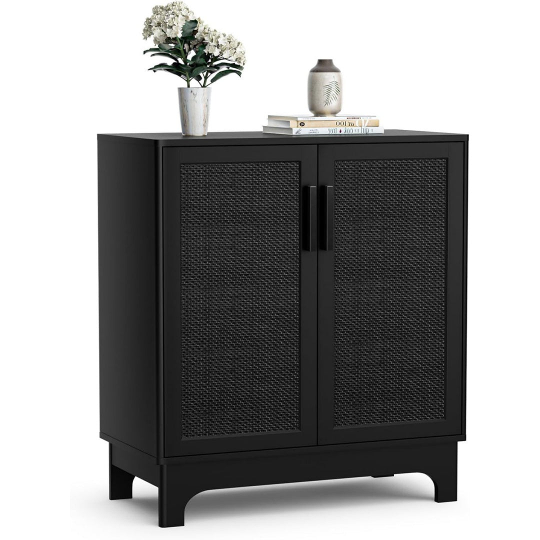 Moderne buffet en verre noir pour entree