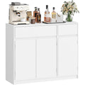 Enfilade gris clair design moderne bois ingenierie 2 tiroirs