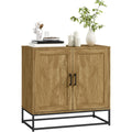 Buffet marron pour 80 cm, a 2 portes 4 tiroirs 2 etageres