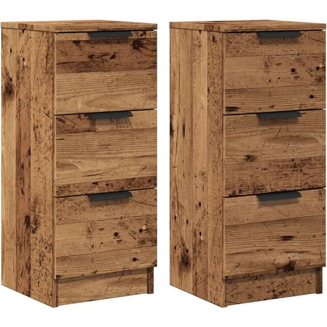 Credence marron 3 tiroirs style contemporain pratique