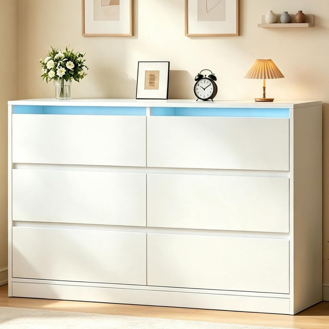 Commode gain de place 108 cm de large gris clair