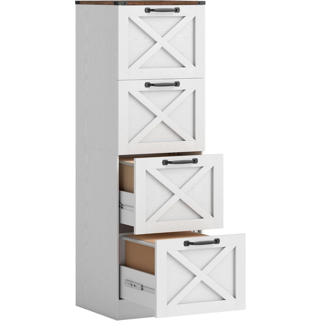 Gris clair commode en bois 4 tiroirs