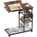 Magnifique bout de canape gris style industriel en bois d'ingenierie