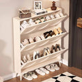 Armoire a chaussures beige en metal ideale pour un interieur organise