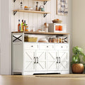 Rangement buffet couleur gris clair, trois tiroirs