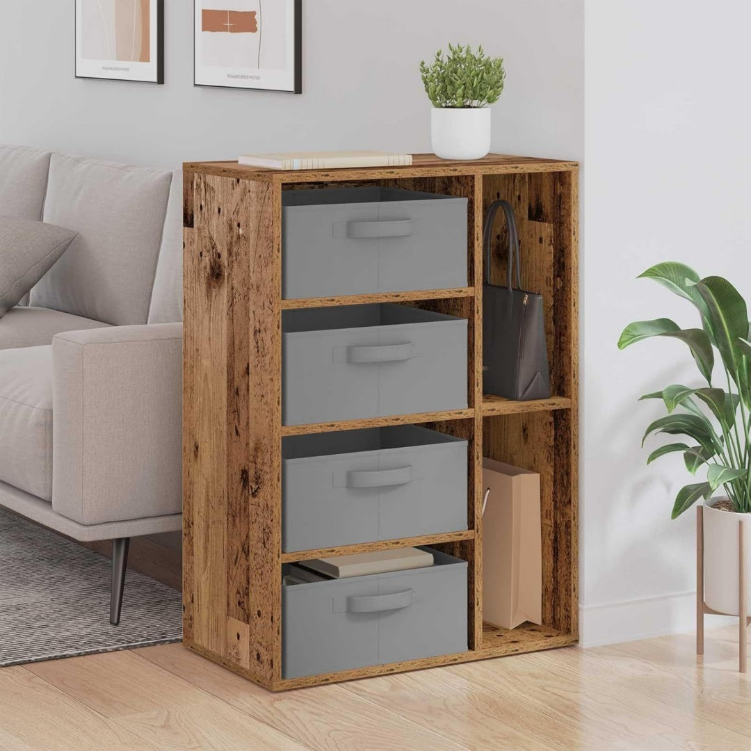Un credence gris en bois pour sejour style rustique